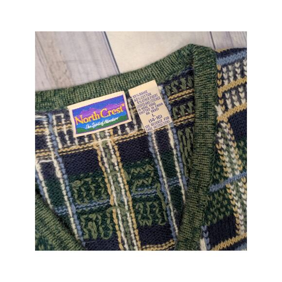 North Crest Vintage 90's Sweater Vest Size L - Picture 3 of 5